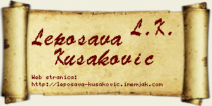 Leposava Kušaković vizit kartica